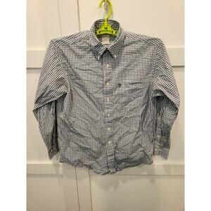 Brooks Brothers Shirt Mens Medium Blue Check Long Sleeve 346 Business Preppy Dad